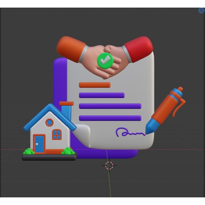 Real Estate Icon Pack 3D Model – Modern Illustration, Multiple Formats - View 64