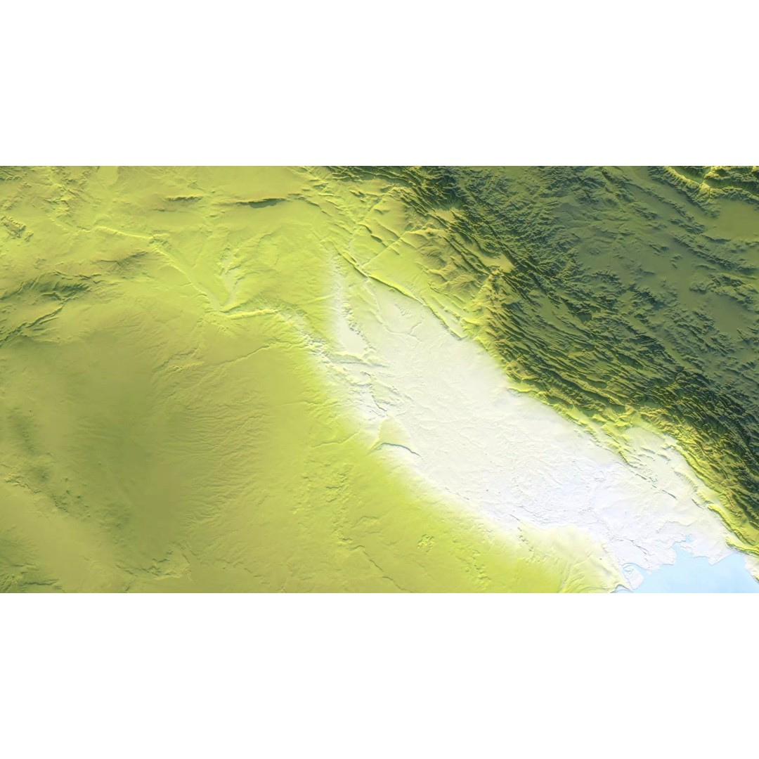 Iraq Map 3D Model – Realistic Satellite Terrain, 22K Textures, FBX, OBJ - View 11