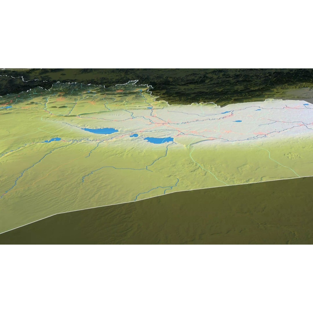 Iraq Map 3D Model – Realistic Satellite Terrain, 22K Textures, FBX, OBJ - View 14