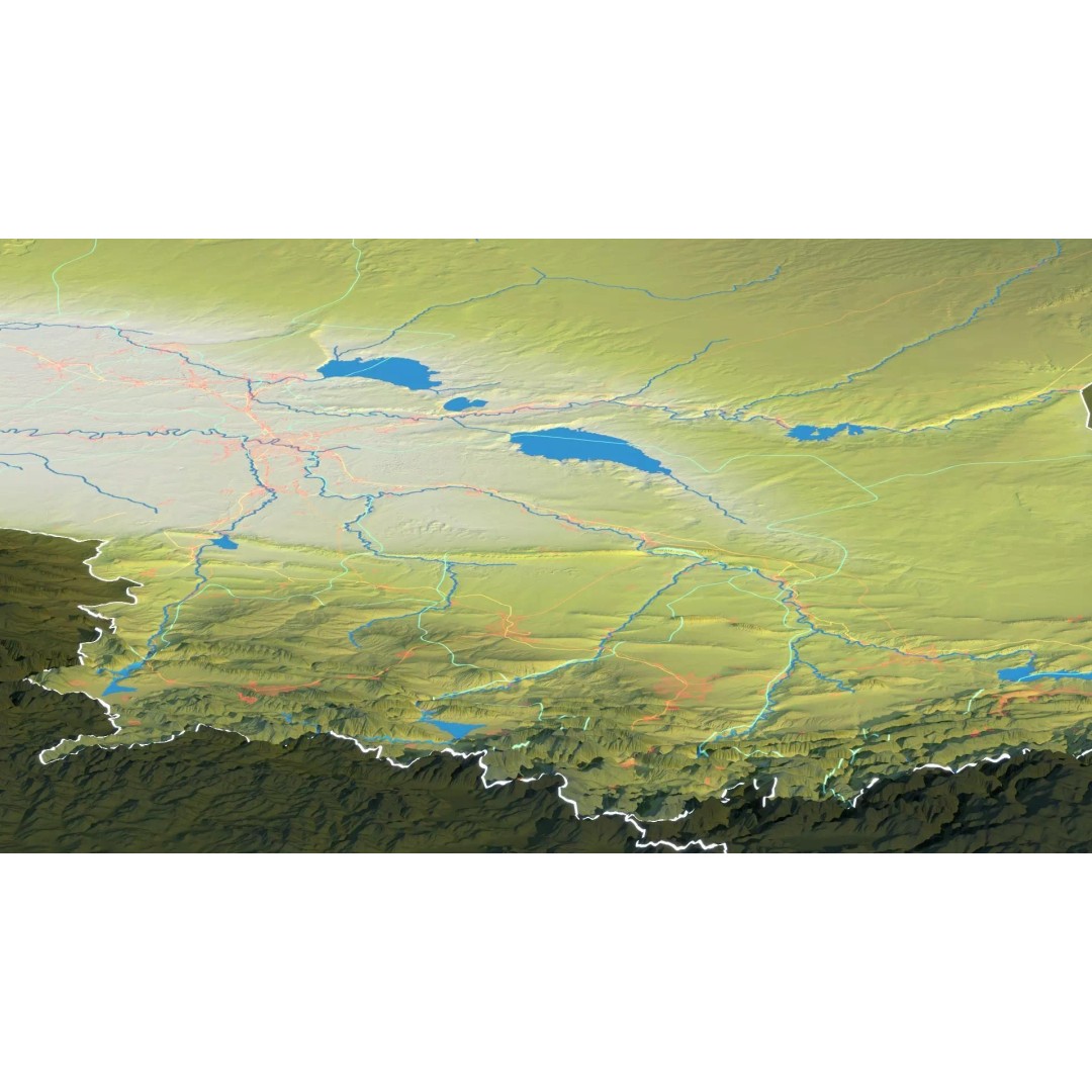 Iraq Map 3D Model – Realistic Satellite Terrain, 22K Textures, FBX, OBJ - View 17