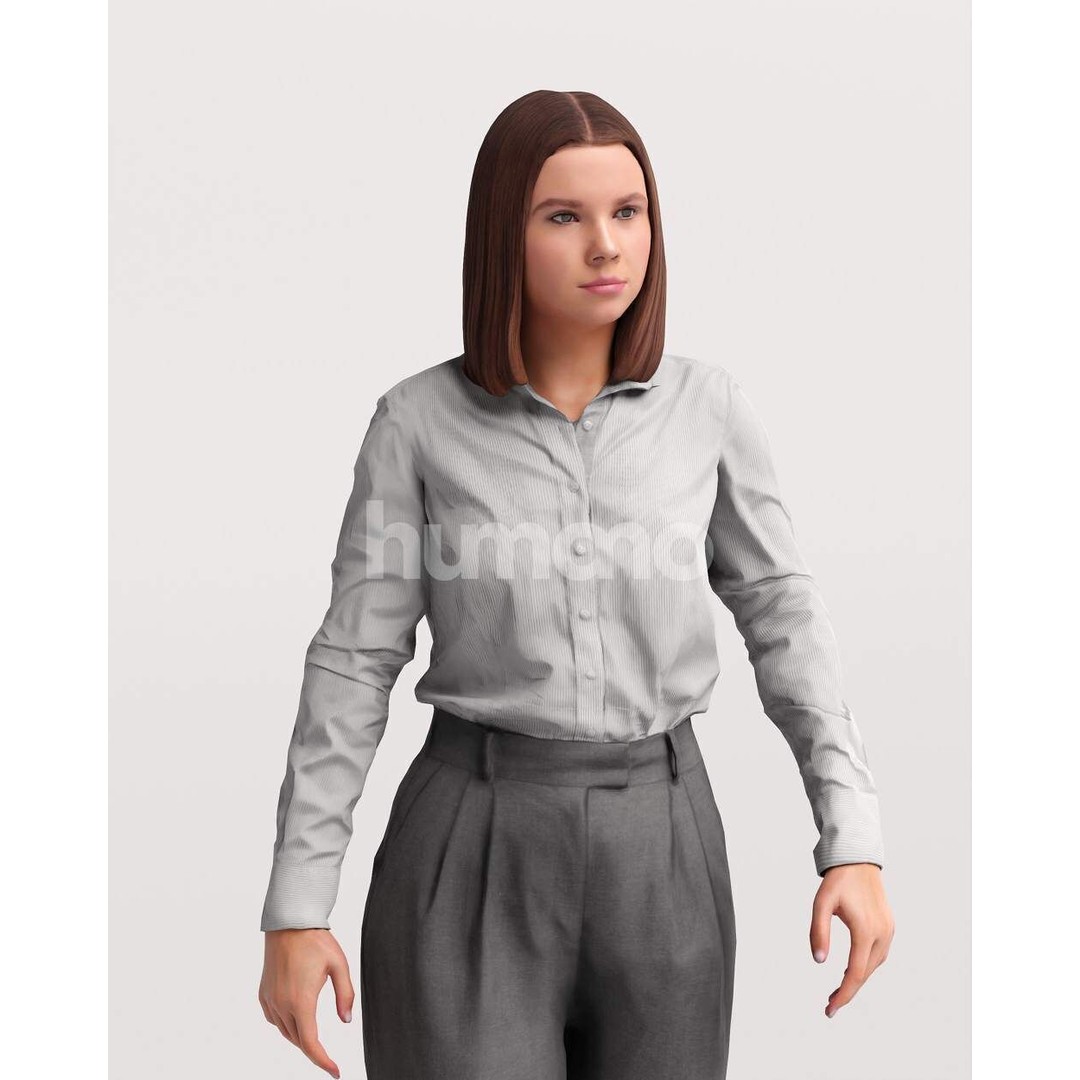 Humano Woman 3D Model – Realistic Walking Animation, FBX, PBR - View 10