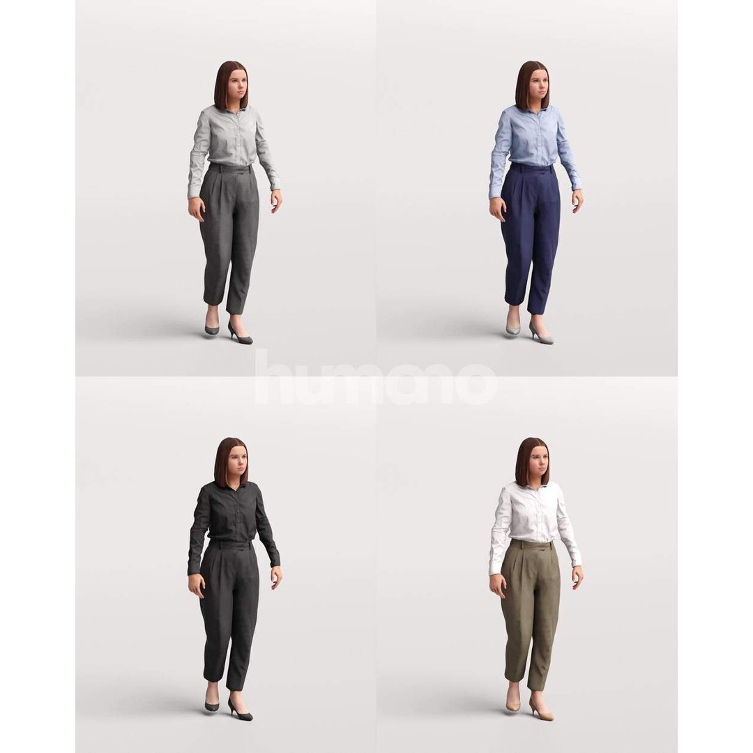 Humano Woman 3D Model – Realistic Walking Animation, FBX, PBR - View 3
