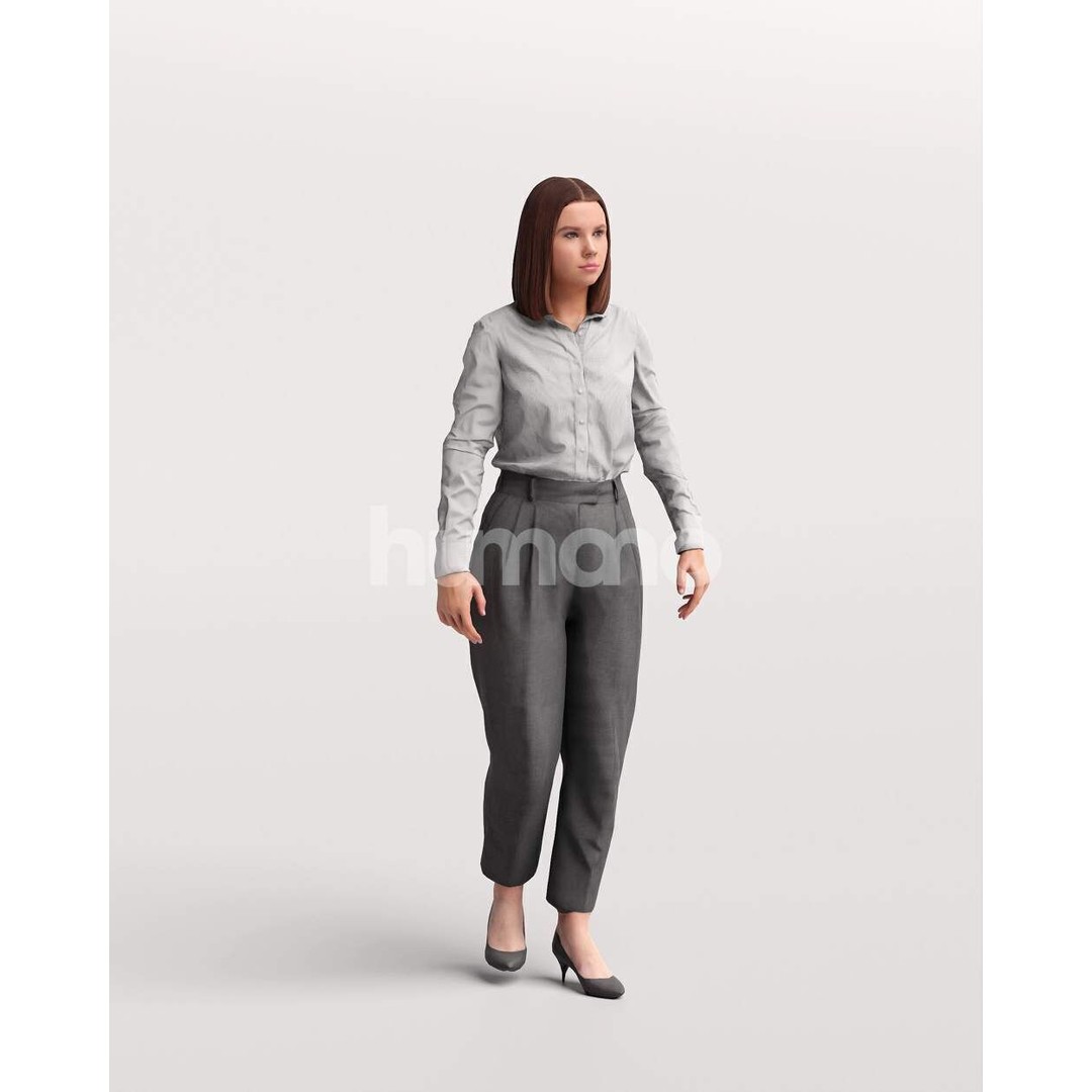 Humano Woman 3D Model – Realistic Walking Animation, FBX, PBR - View 5
