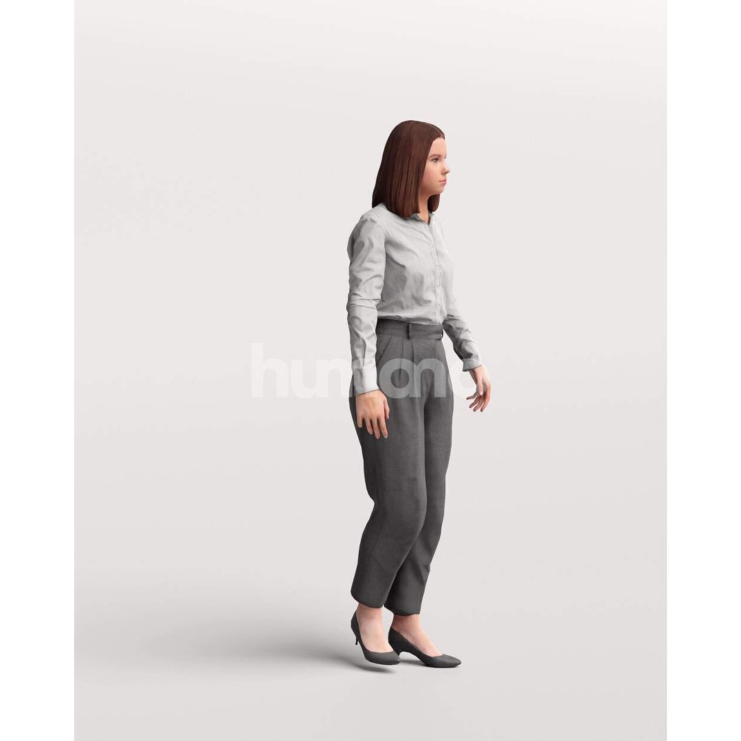 Humano Woman 3D Model – Realistic Walking Animation, FBX, PBR - View 6