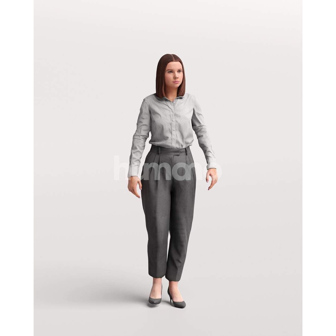 Humano Woman 3D Model – Realistic Walking Animation, FBX, PBR - View 7