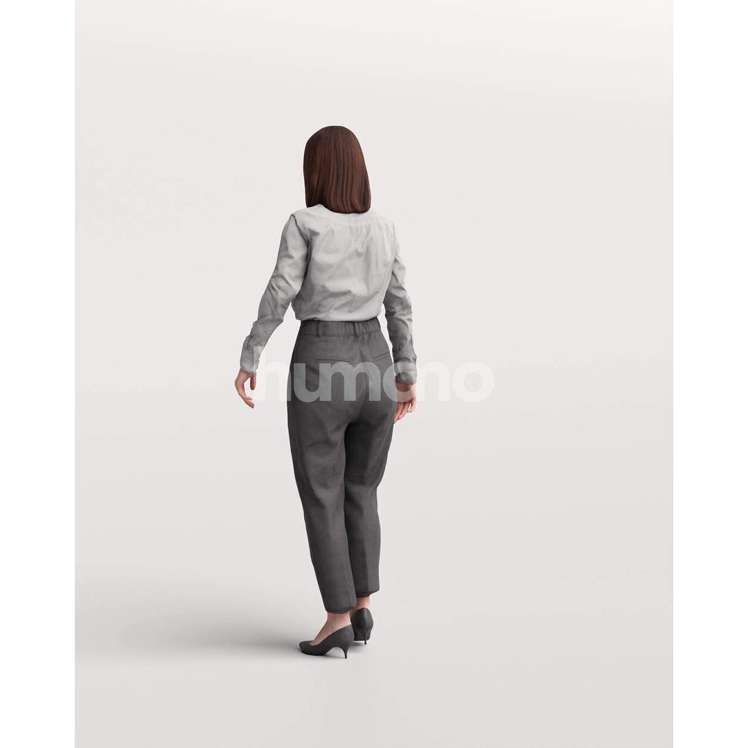 Humano Woman 3D Model – Realistic Walking Animation, FBX, PBR - View 8