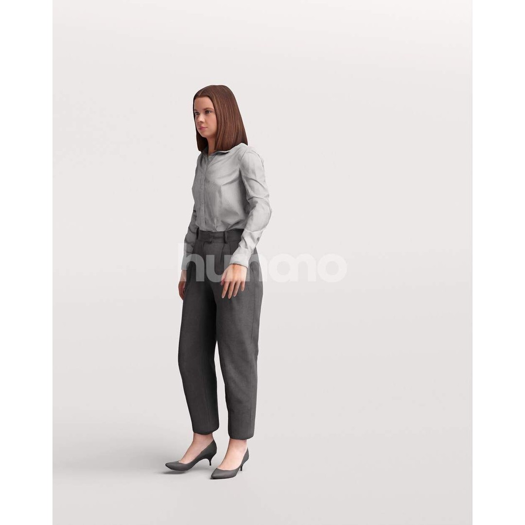 Humano Woman 3D Model – Realistic Walking Animation, FBX, PBR - View 9