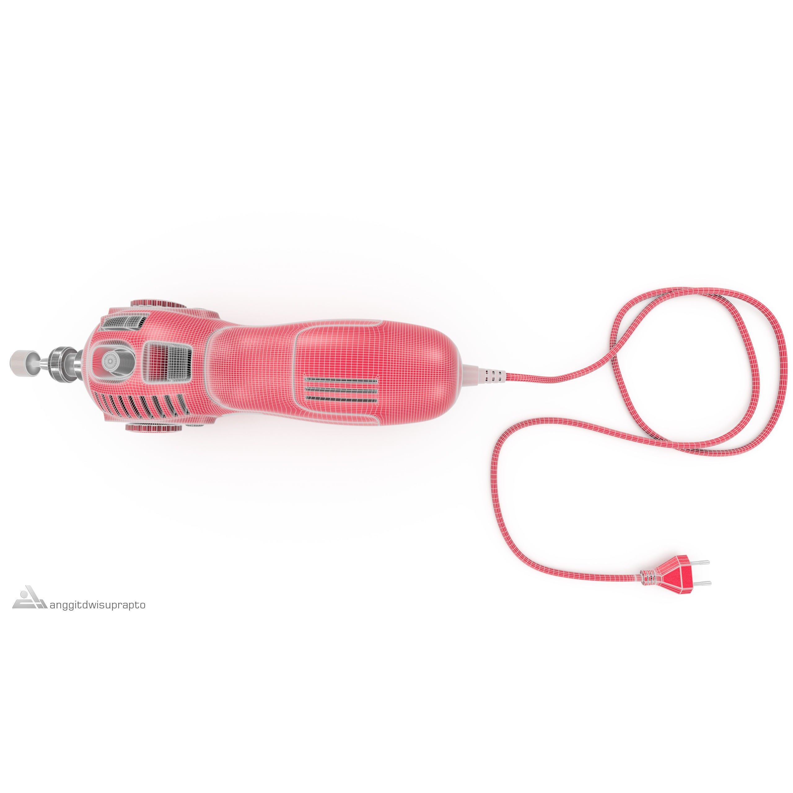 Rotary Tool - Low-Poly Game-Ready 3D Model - View 12