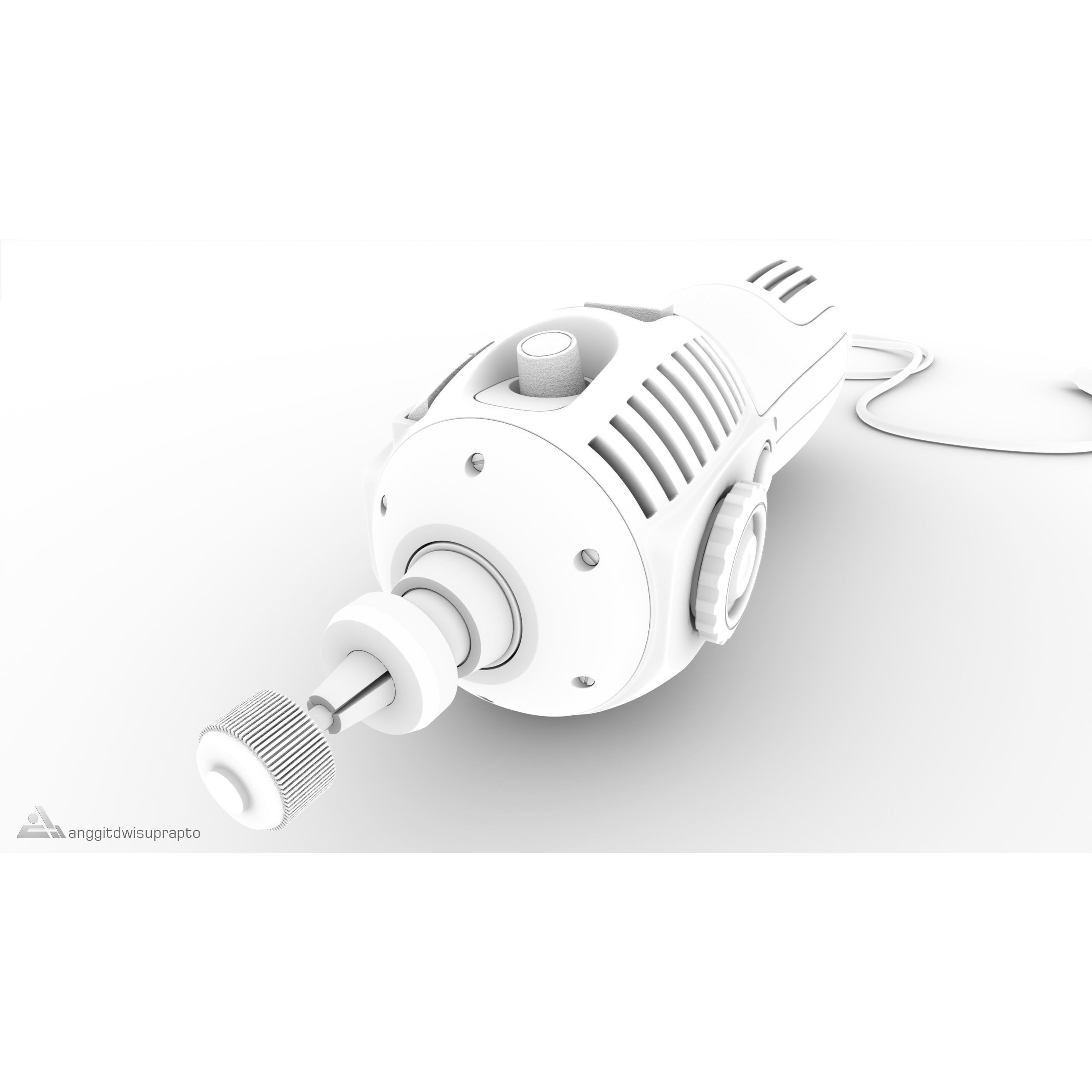 Rotary Tool - Low-Poly Game-Ready 3D Model - View 13