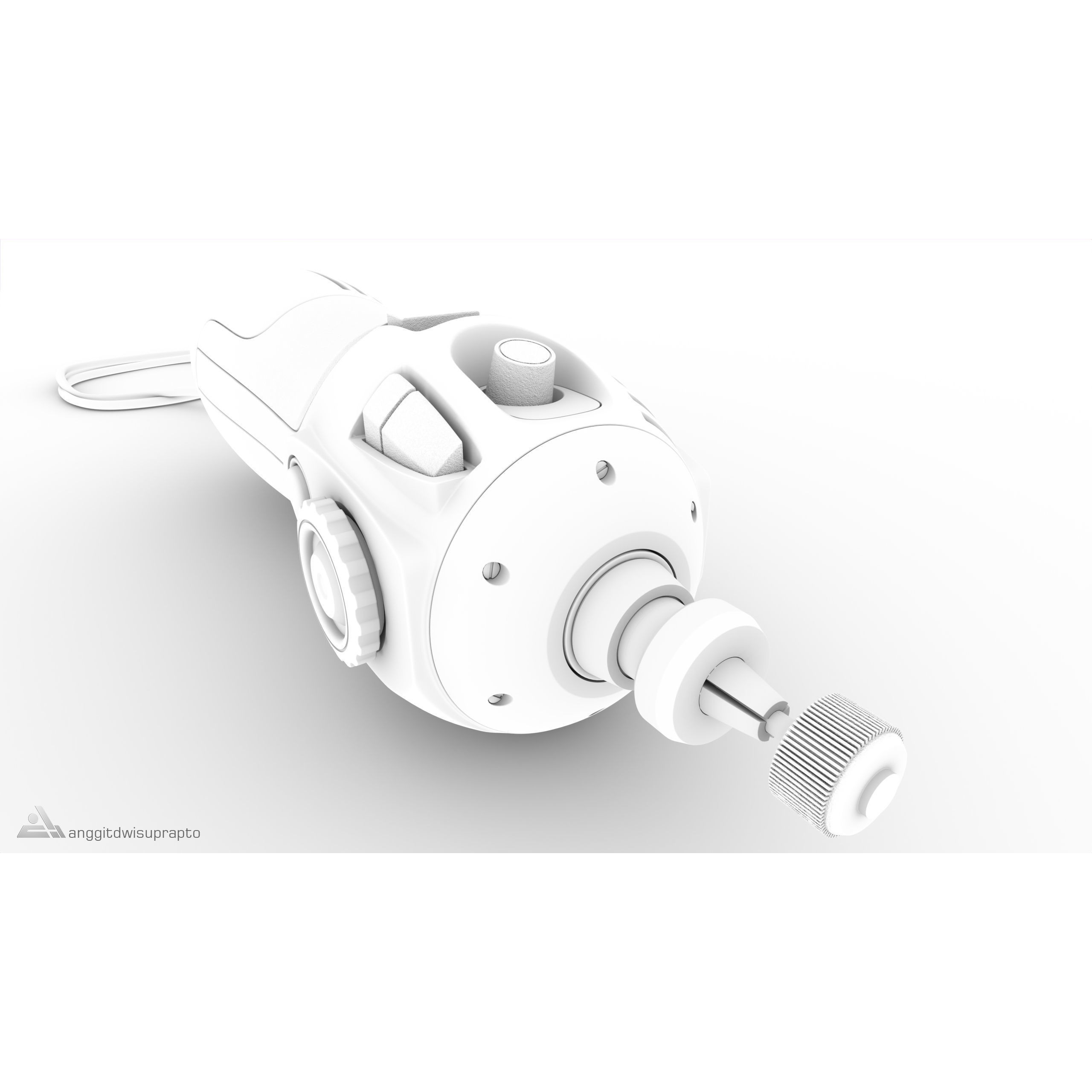 Rotary Tool - Low-Poly Game-Ready 3D Model - View 14