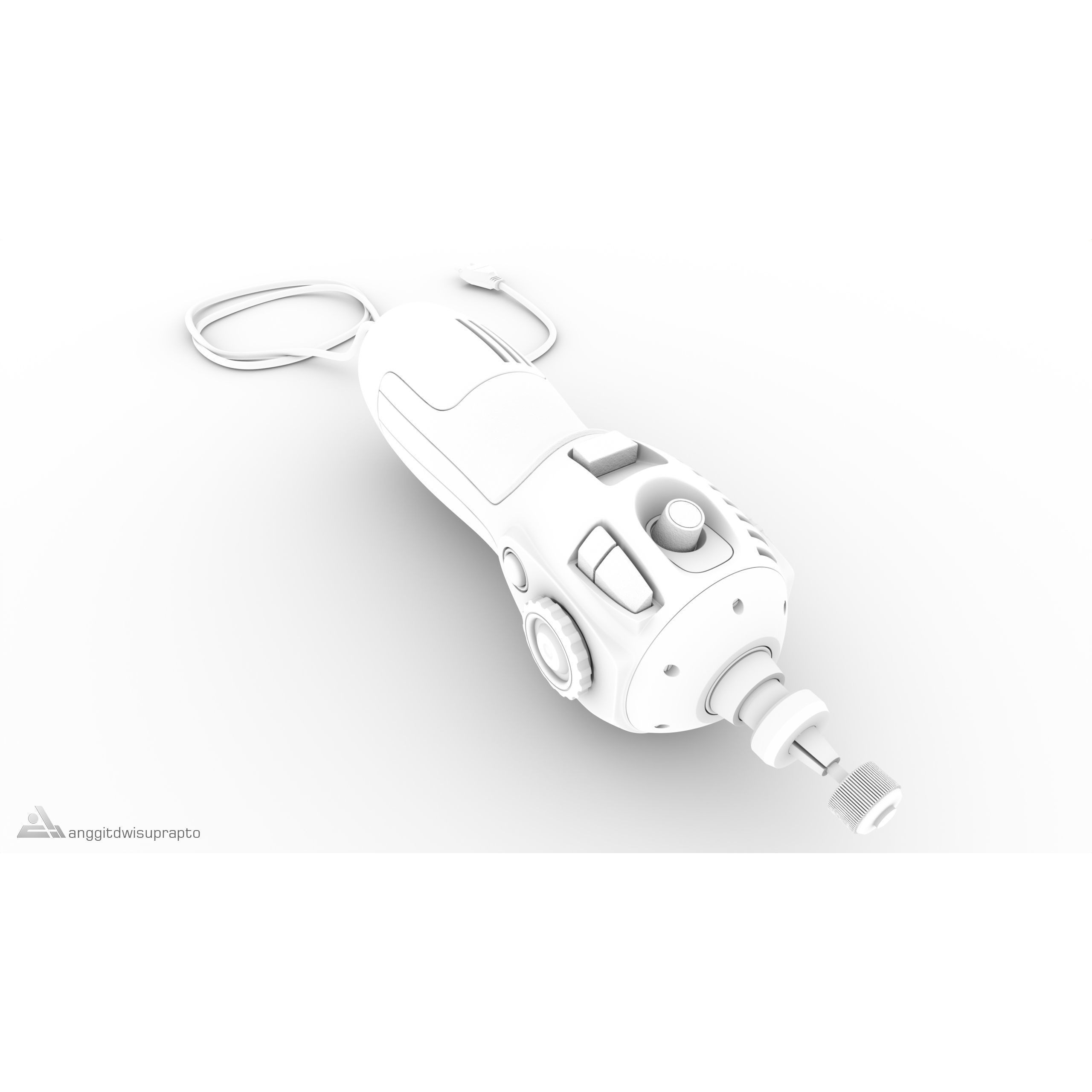 Rotary Tool - Low-Poly Game-Ready 3D Model - View 15