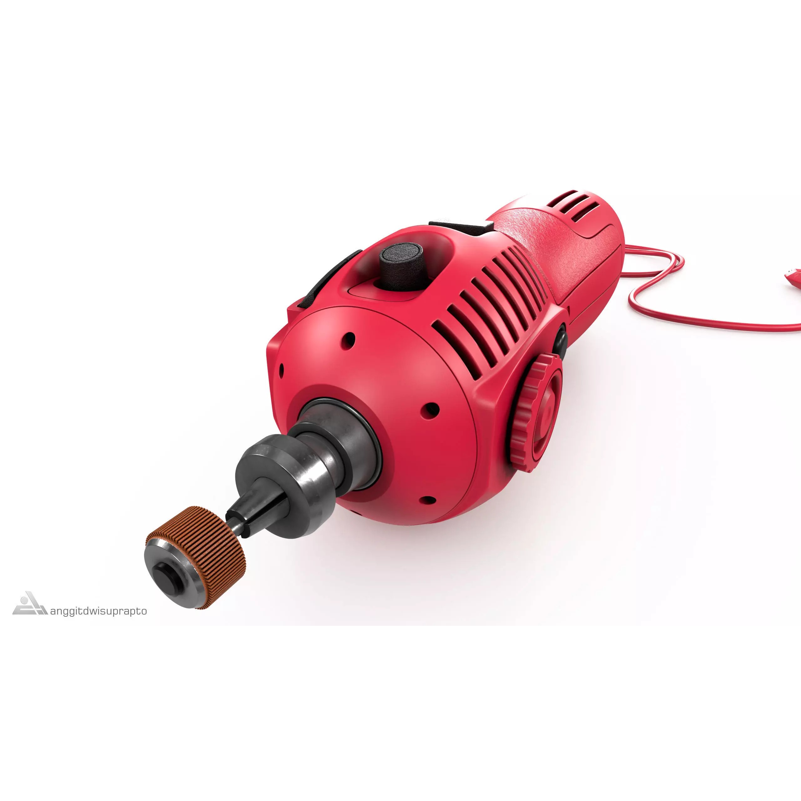 Rotary Tool - Low-Poly Game-Ready 3D Model - View 2