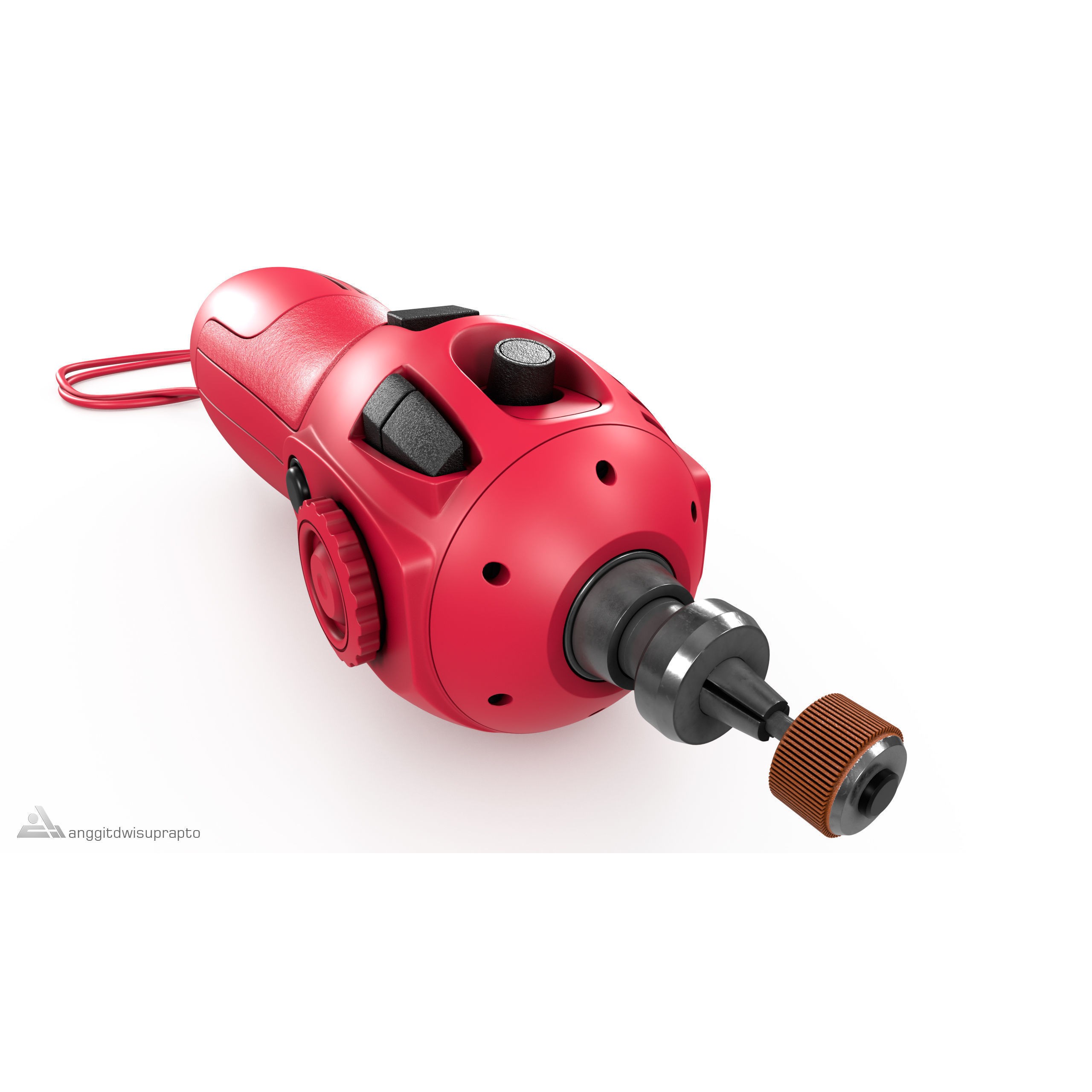 Rotary Tool - Low-Poly Game-Ready 3D Model - View 4