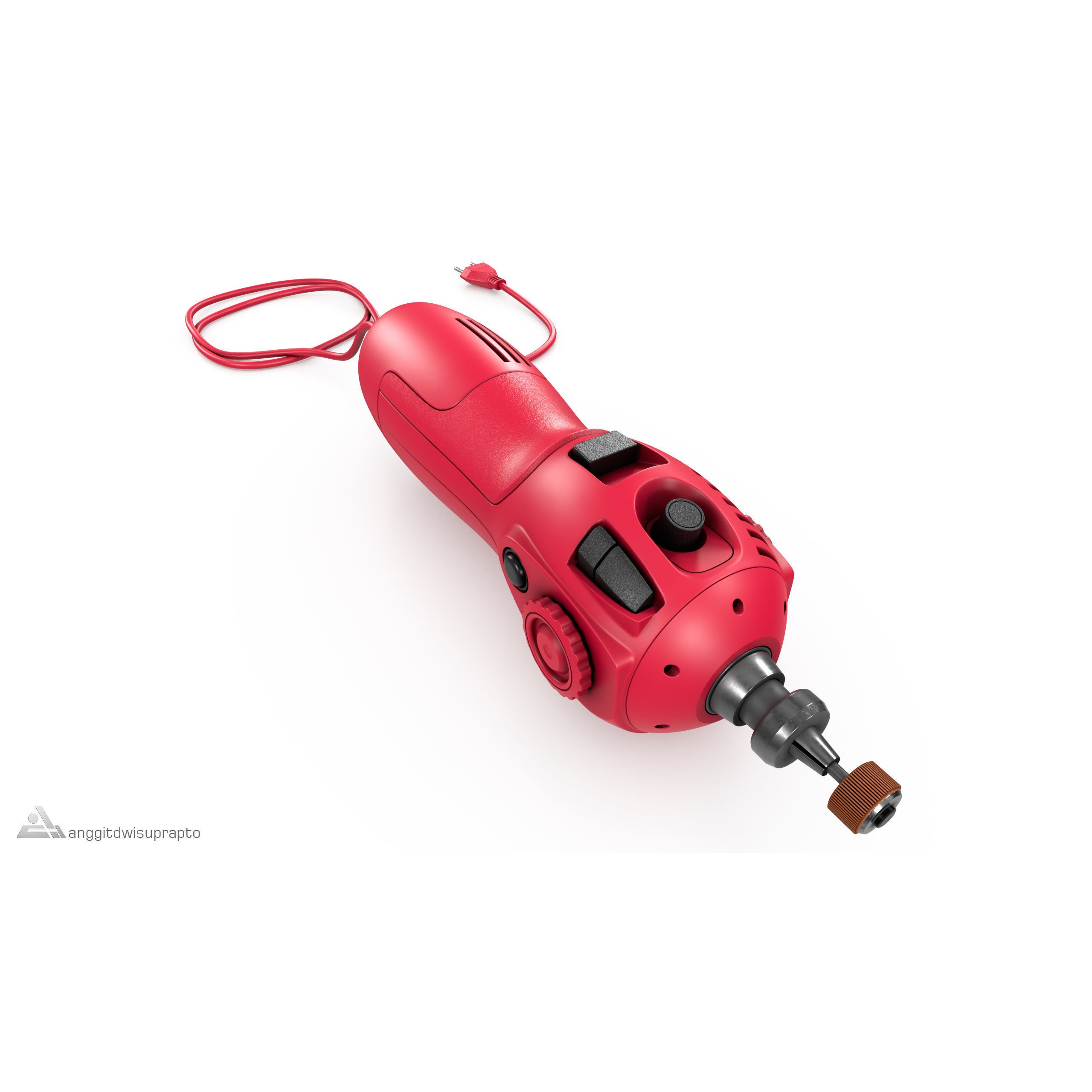 Rotary Tool - Low-Poly Game-Ready 3D Model - View 5