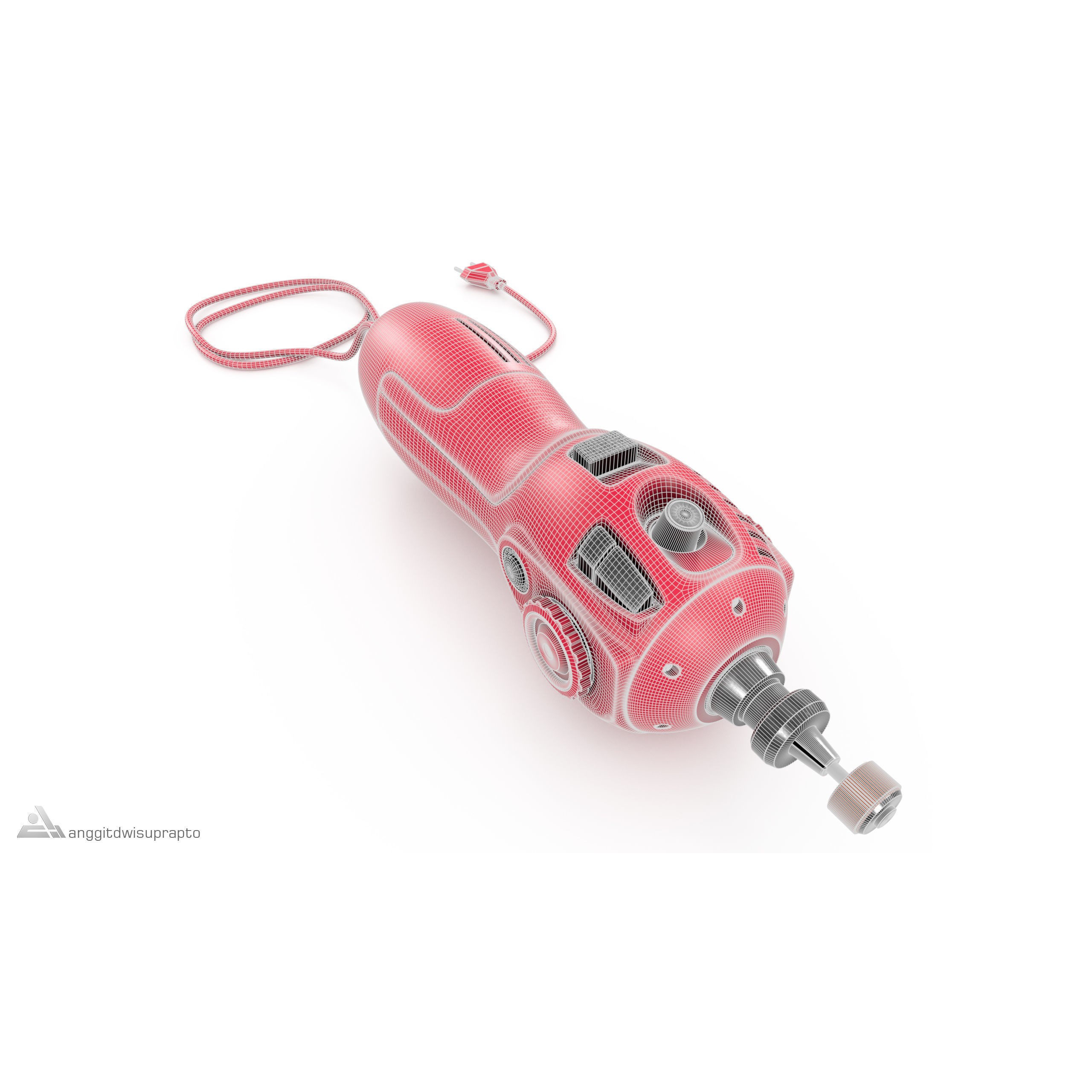 Rotary Tool - Low-Poly Game-Ready 3D Model - View 9