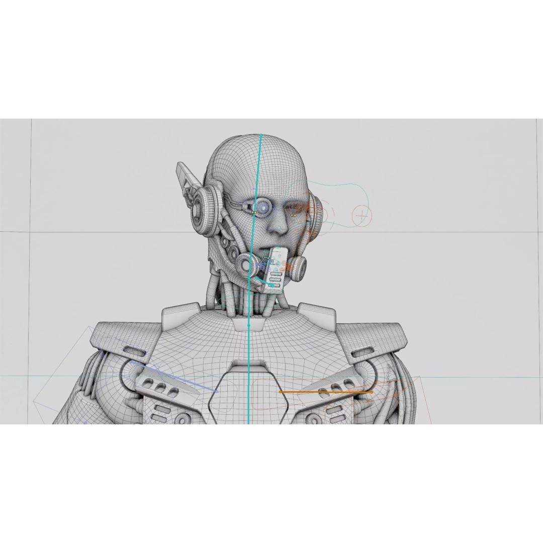 CYBORGTOPIA B-36 3D Model – Rigged Sci-Fi Character for Unity, Unreal Engine