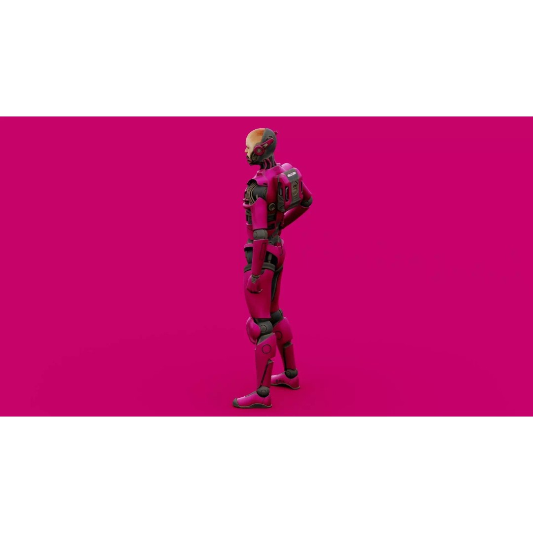 CYBORGTOPIA B-36 3D Model – Rigged Sci-Fi Character for Unity, Unreal Engine - View 13