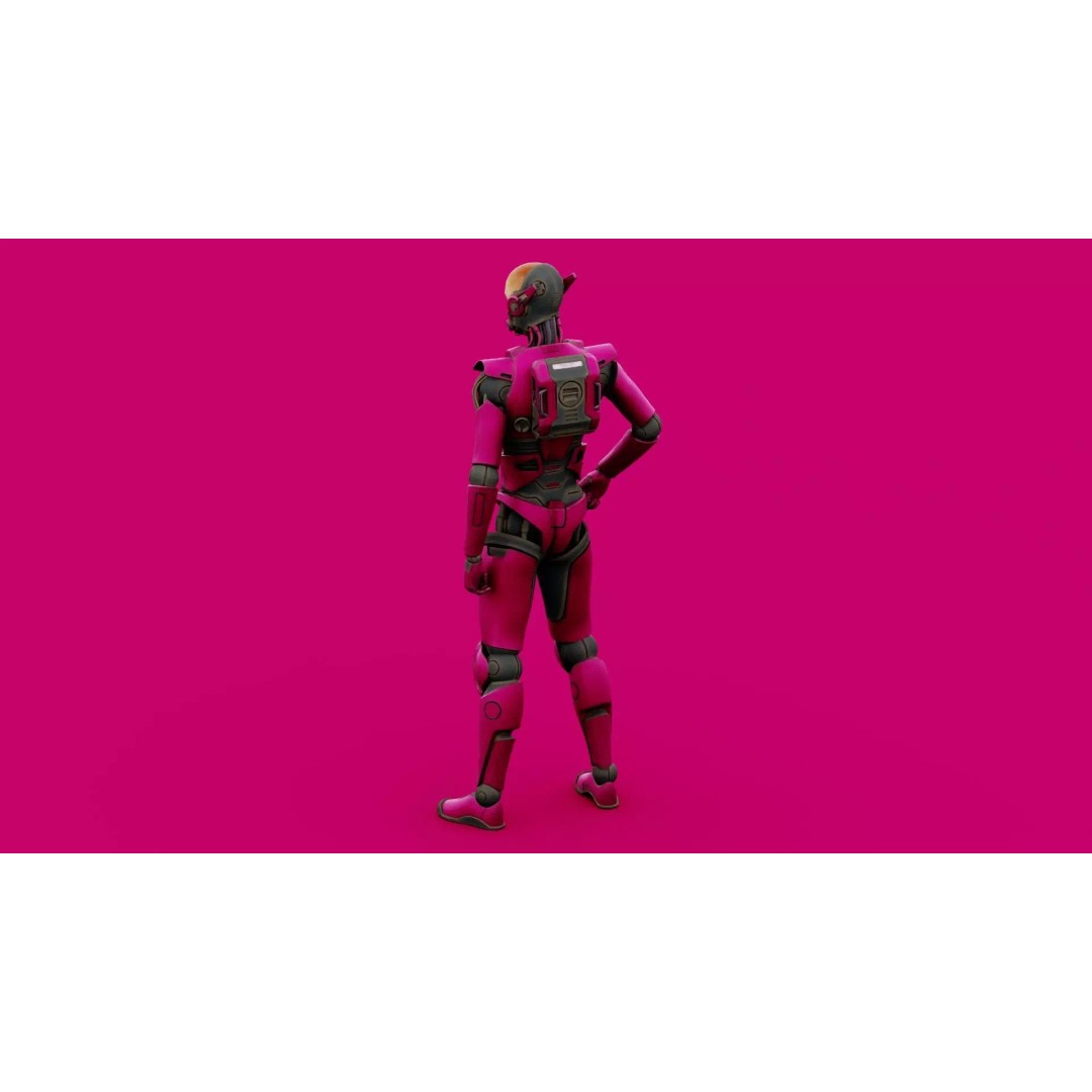 CYBORGTOPIA B-36 3D Model – Rigged Sci-Fi Character for Unity, Unreal Engine - View 15