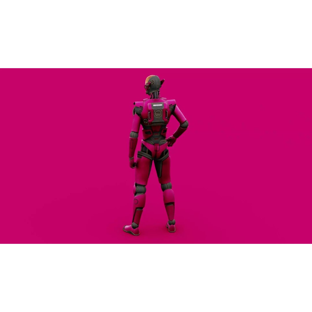CYBORGTOPIA B-36 3D Model – Rigged Sci-Fi Character for Unity, Unreal Engine - View 16