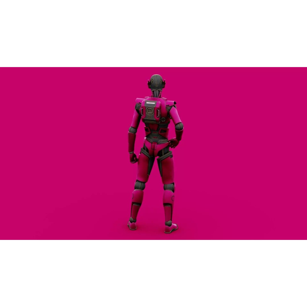CYBORGTOPIA B-36 3D Model – Rigged Sci-Fi Character for Unity, Unreal Engine - View 18