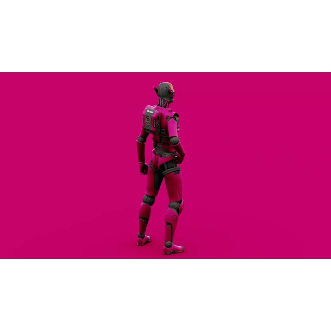 CYBORGTOPIA B-36 3D Model – Rigged Sci-Fi Character for Unity, Unreal Engine - View 19