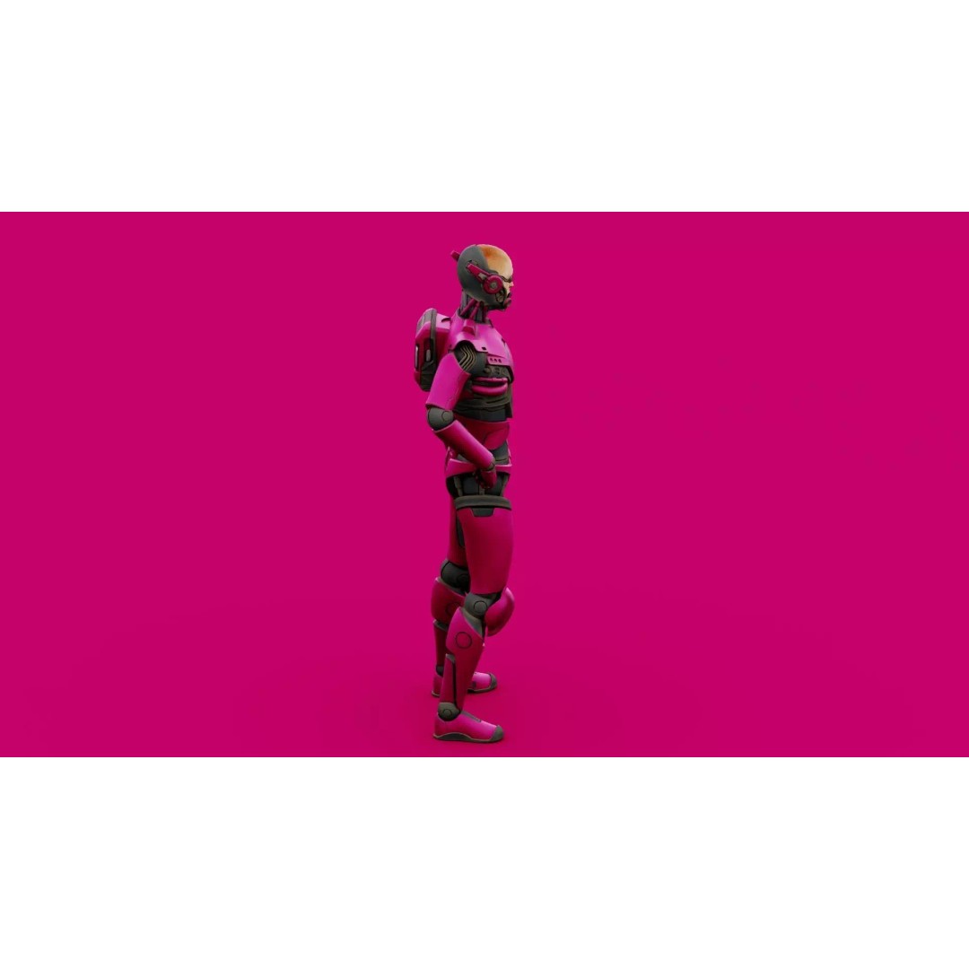 CYBORGTOPIA B-36 3D Model – Rigged Sci-Fi Character for Unity, Unreal Engine - View 21