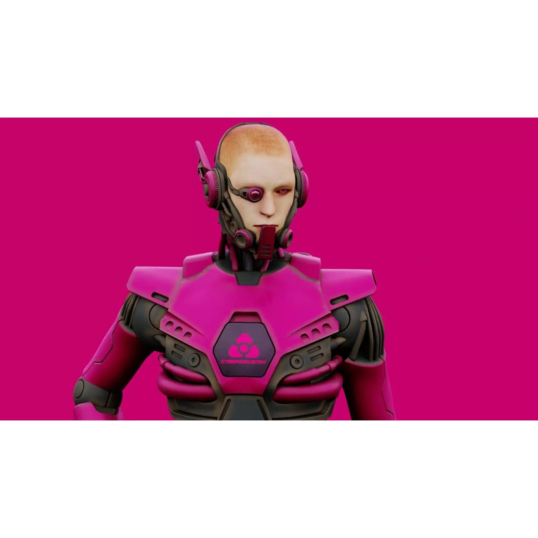 CYBORGTOPIA B-36 3D Model – Rigged Sci-Fi Character for Unity, Unreal Engine - View 23