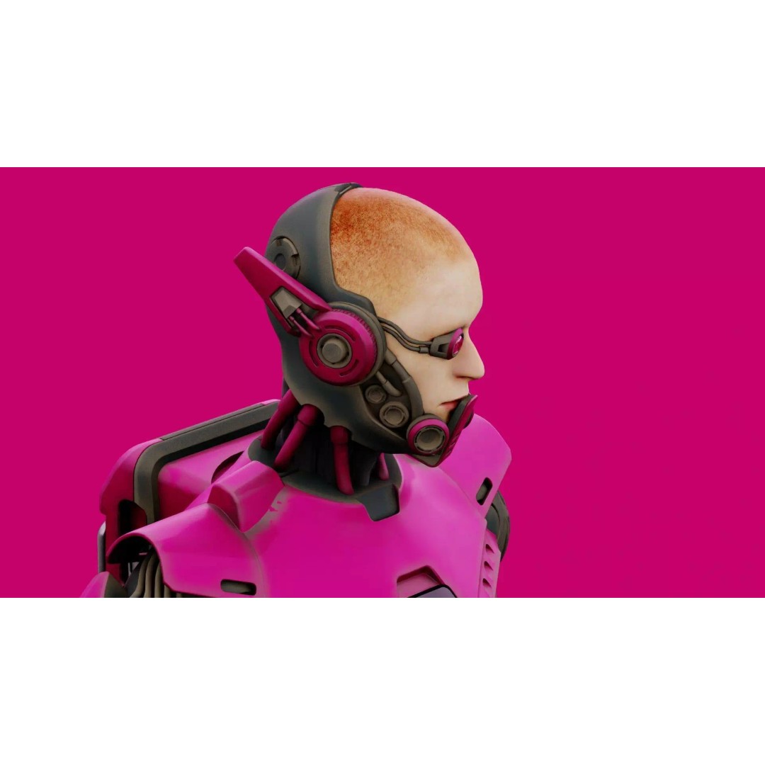 CYBORGTOPIA B-36 3D Model – Rigged Sci-Fi Character for Unity, Unreal Engine - View 24