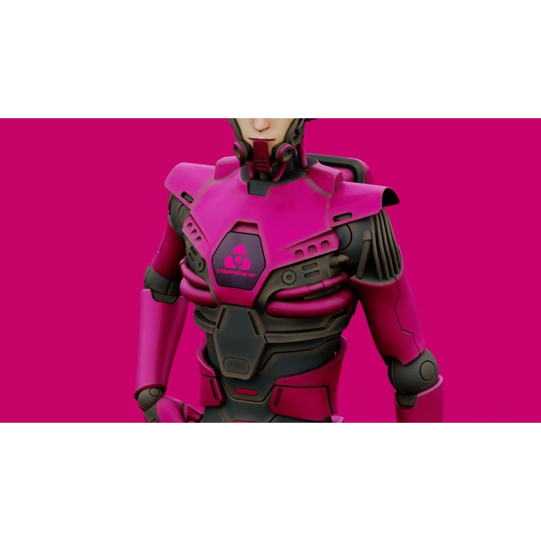 CYBORGTOPIA B-36 3D Model – Rigged Sci-Fi Character for Unity, Unreal Engine - View 29