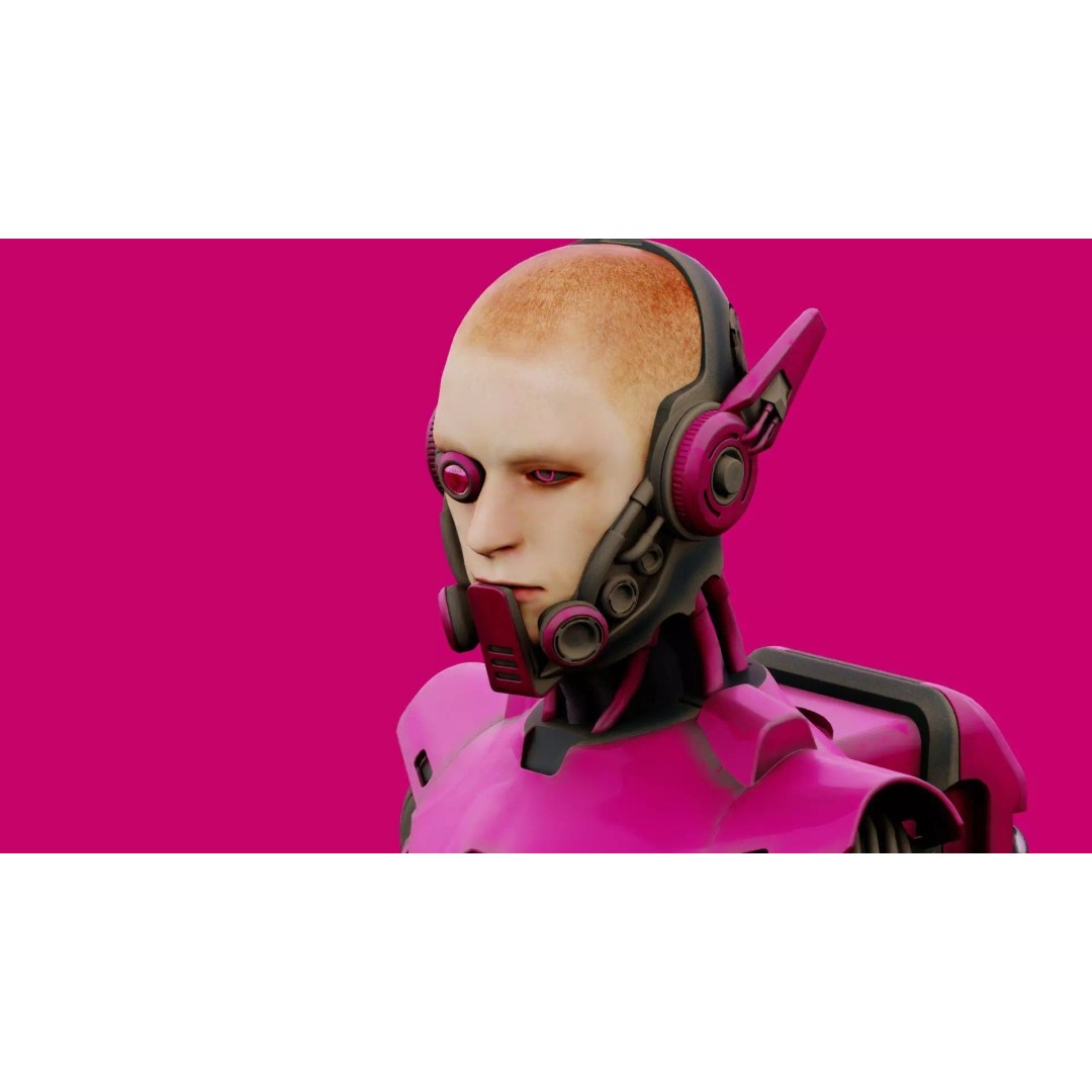 CYBORGTOPIA B-36 3D Model – Rigged Sci-Fi Character for Unity, Unreal Engine - View 30