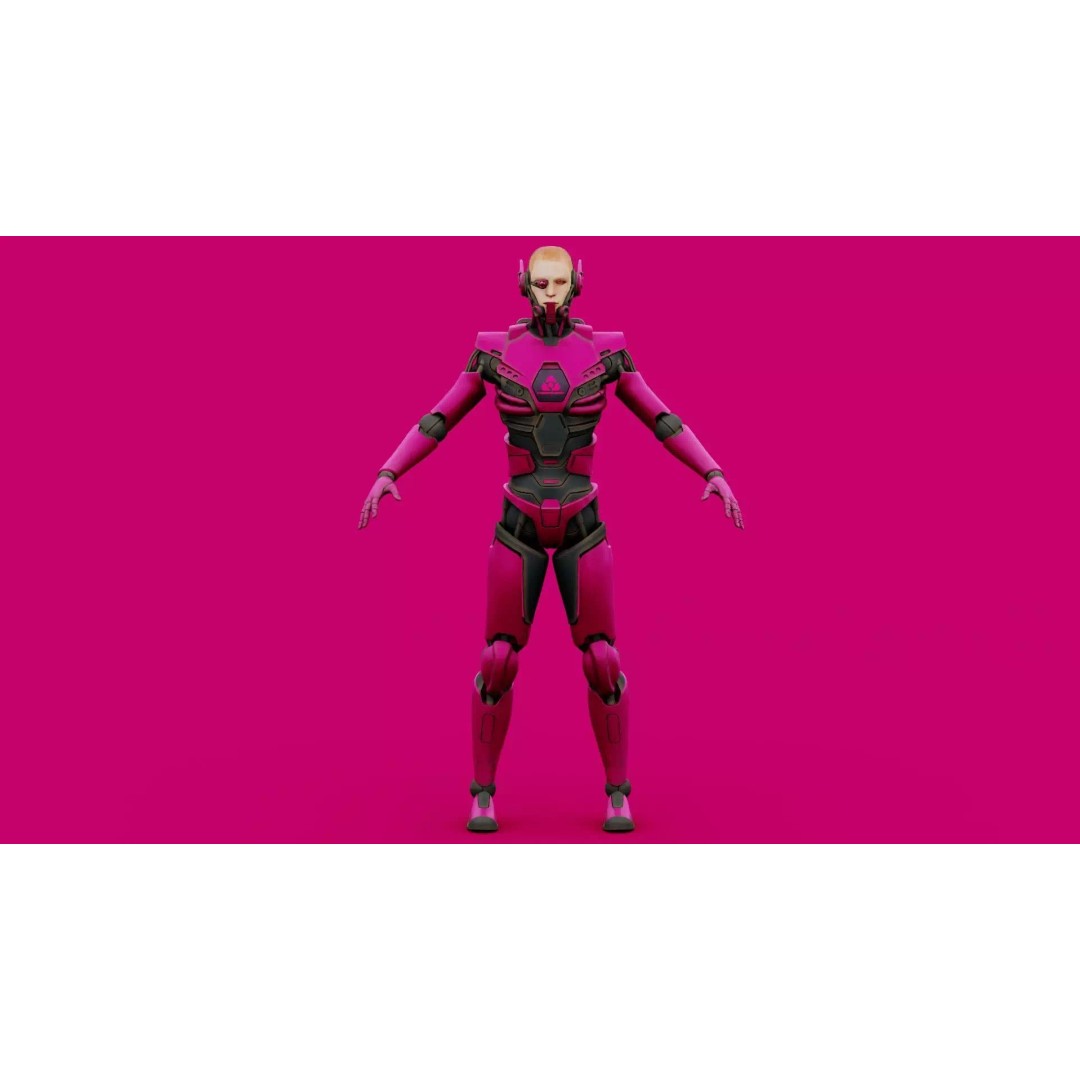 CYBORGTOPIA B-36 3D Model – Rigged Sci-Fi Character for Unity, Unreal Engine - View 31