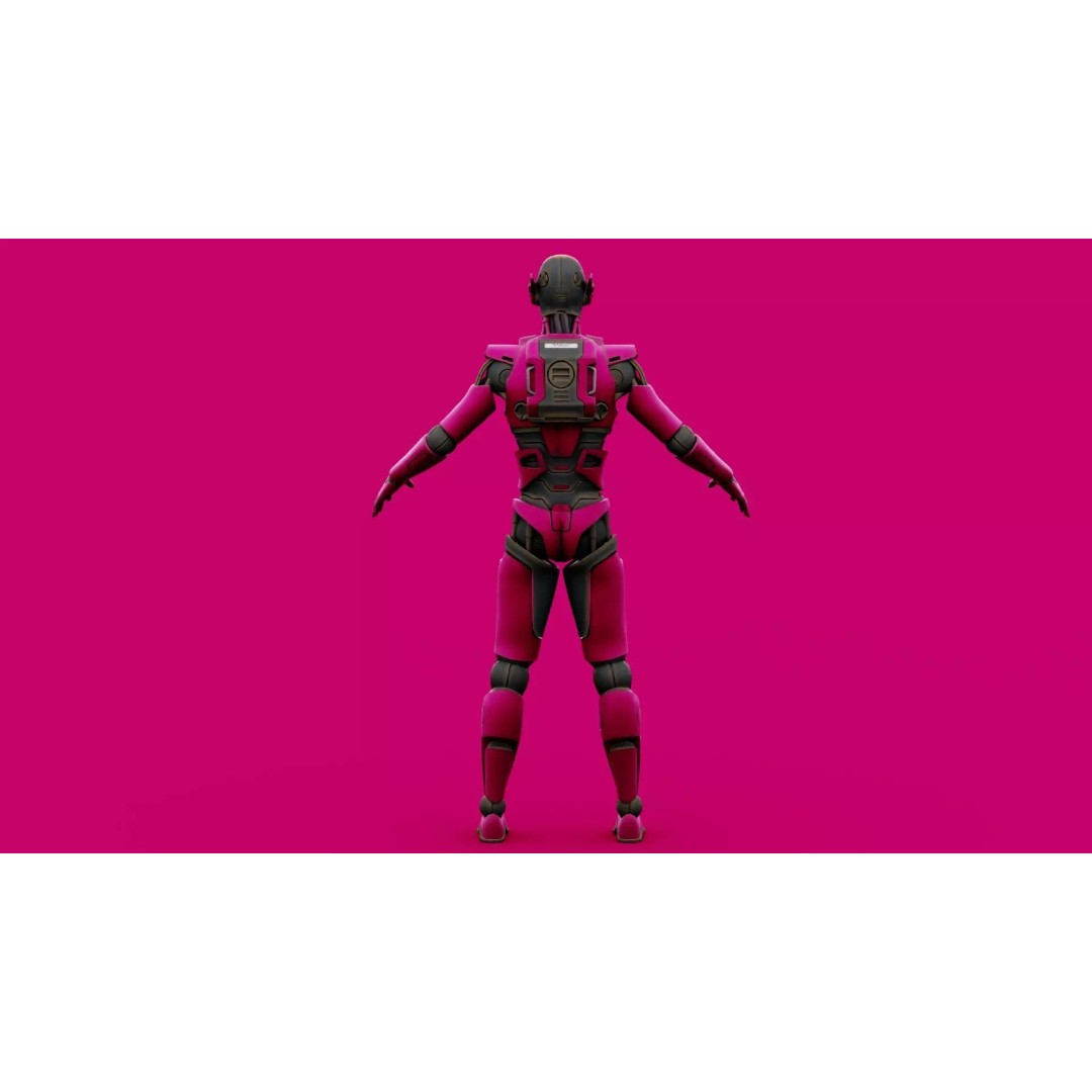 CYBORGTOPIA B-36 3D Model – Rigged Sci-Fi Character for Unity, Unreal Engine - View 32