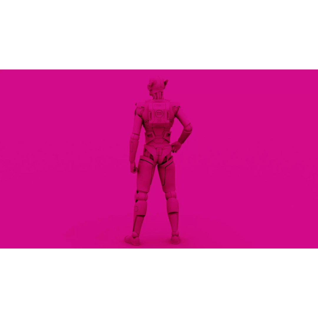 CYBORGTOPIA B-36 3D Model – Rigged Sci-Fi Character for Unity, Unreal Engine - View 34