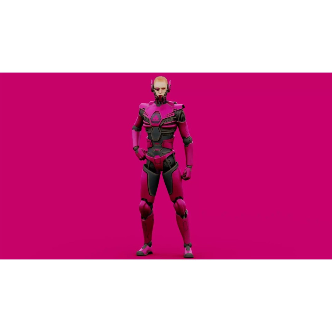 CYBORGTOPIA B-36 3D Model – Rigged Sci-Fi Character for Unity, Unreal Engine - View 5