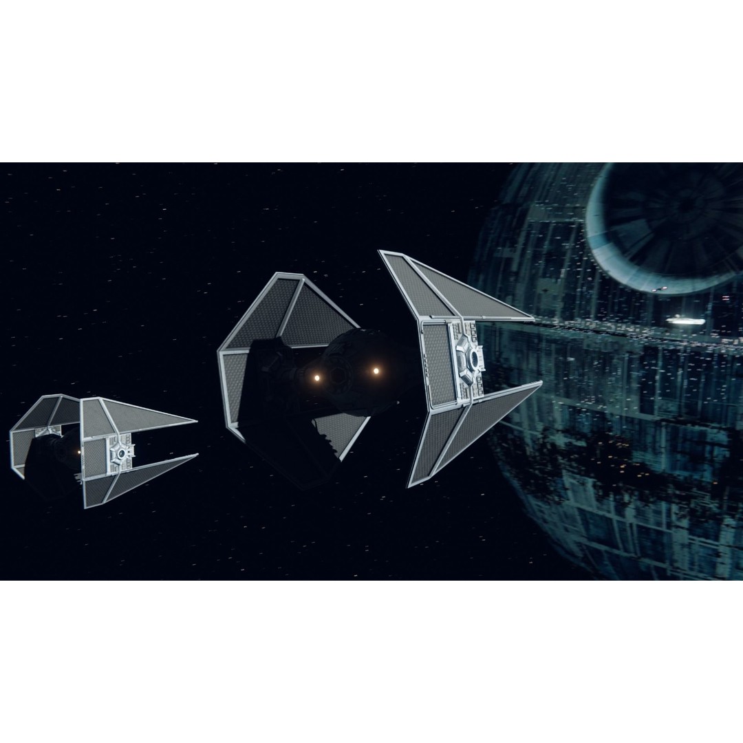 Star Wars Imperial TIE Interceptor 3D Model – Detailed PBR Rigged Asset, FBX - View 4