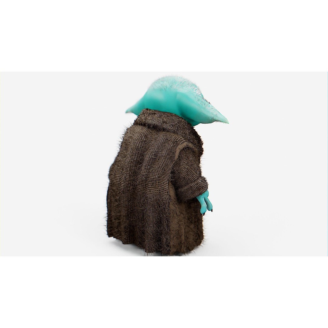 Baby Yoda 3D Model – Rigged Character for Unreal Engine, Unity, FBX - View 11