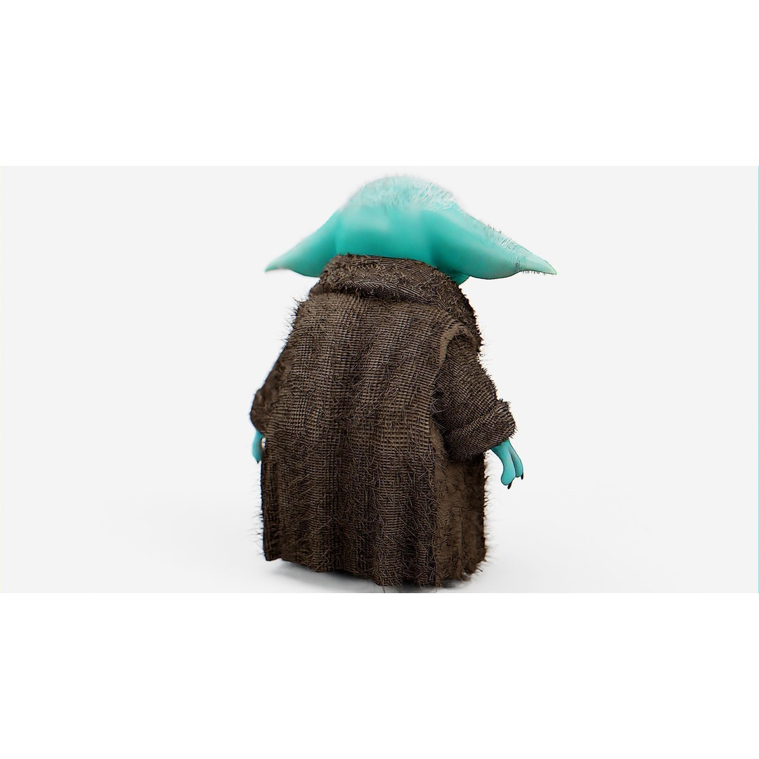 Baby Yoda 3D Model – Rigged Character for Unreal Engine, Unity, FBX - View 12