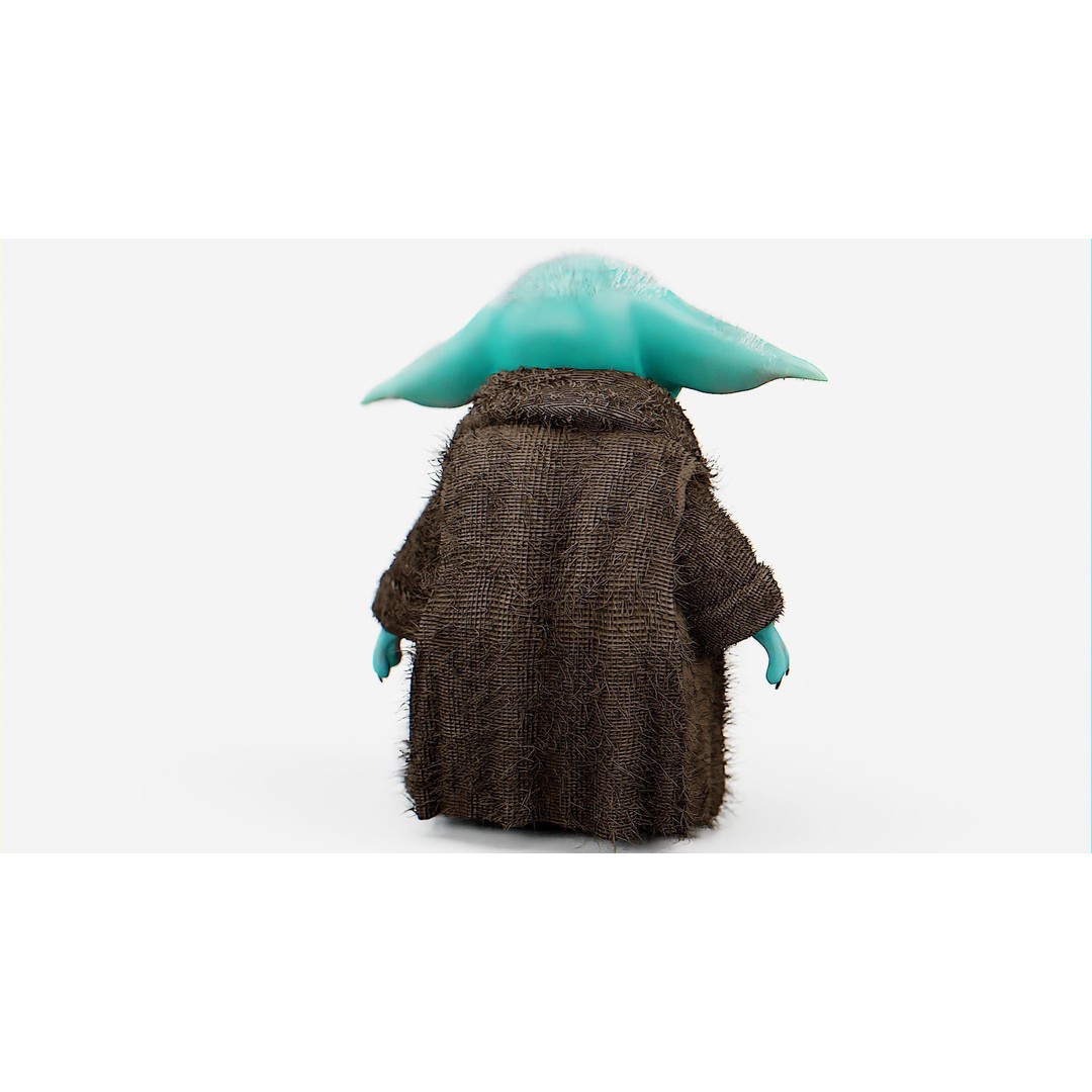 Baby Yoda 3D Model – Rigged Character for Unreal Engine, Unity, FBX - View 13
