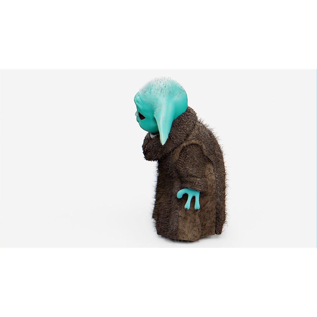 Baby Yoda 3D Model – Rigged Character for Unreal Engine, Unity, FBX - View 19