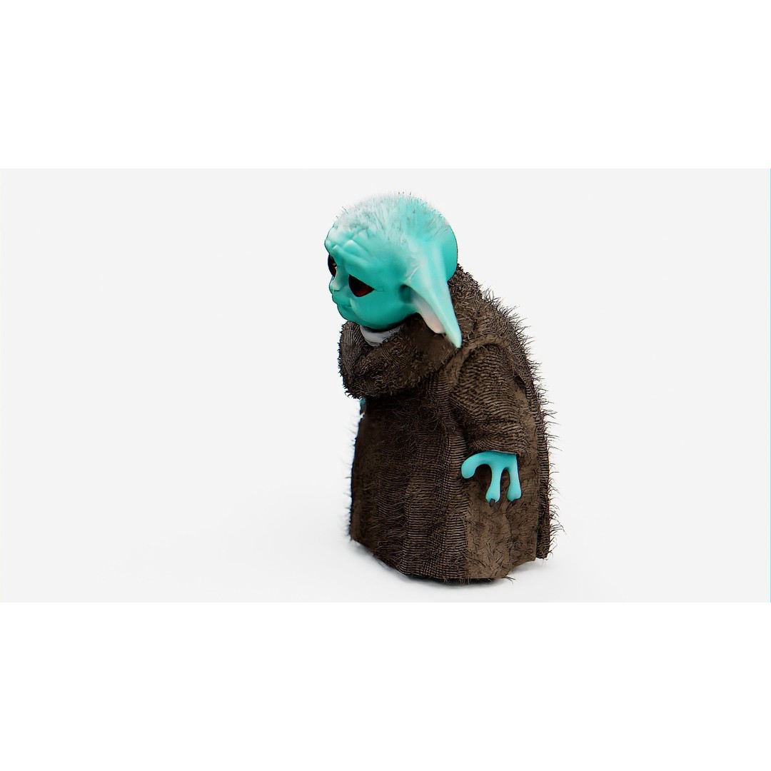 Baby Yoda 3D Model – Rigged Character for Unreal Engine, Unity, FBX - View 20