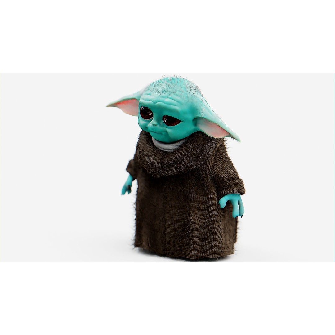 Baby Yoda 3D Model – Rigged Character for Unreal Engine, Unity, FBX - View 22