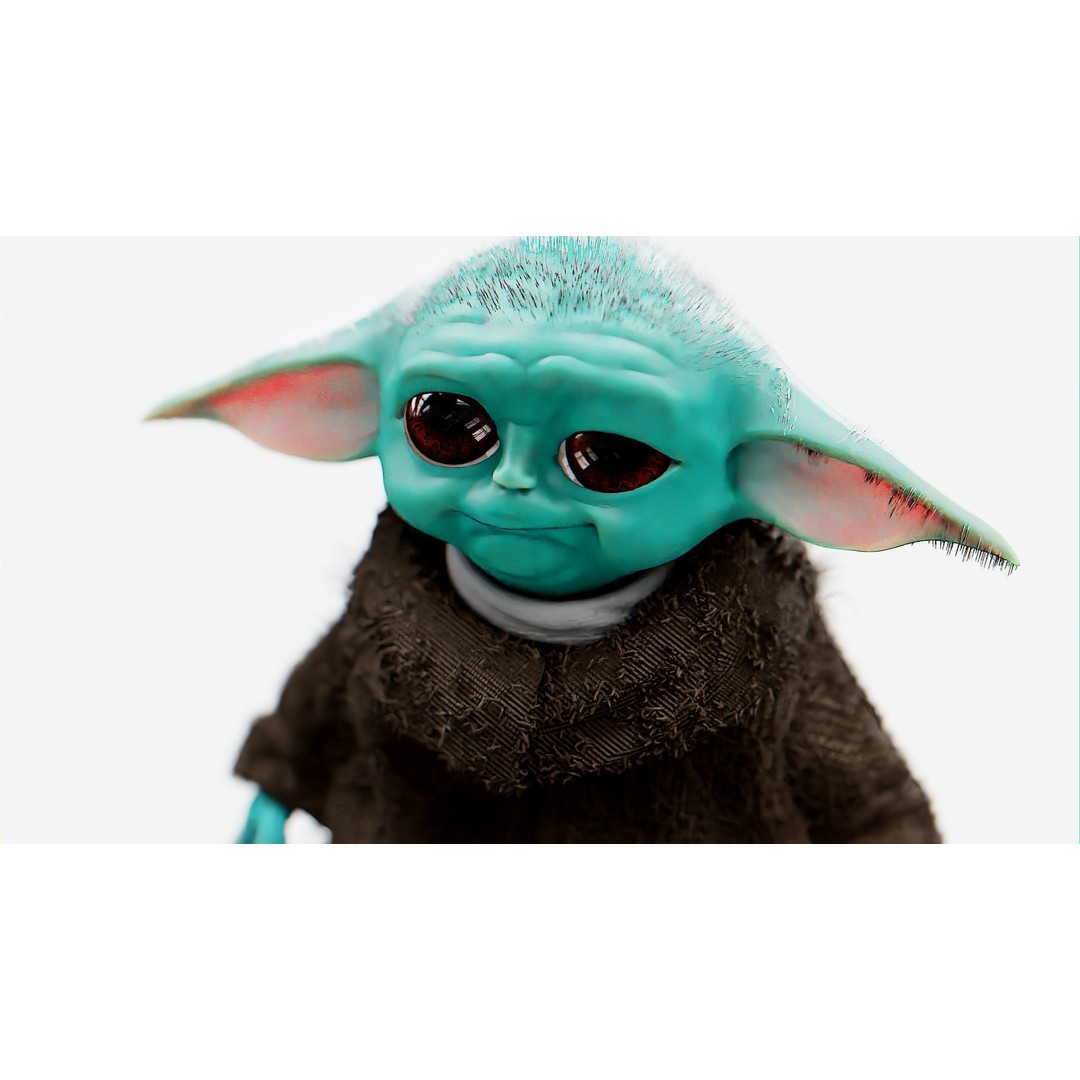 Baby Yoda 3D Model – Rigged Character for Unreal Engine, Unity, FBX - View 23