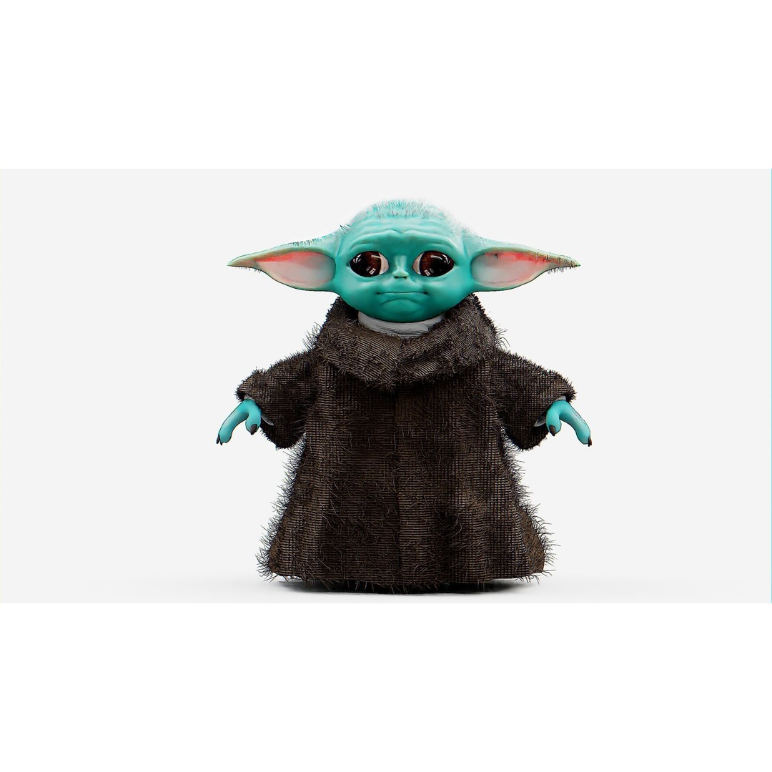 Baby Yoda 3D Model – Rigged Character for Unreal Engine, Unity, FBX - View 31