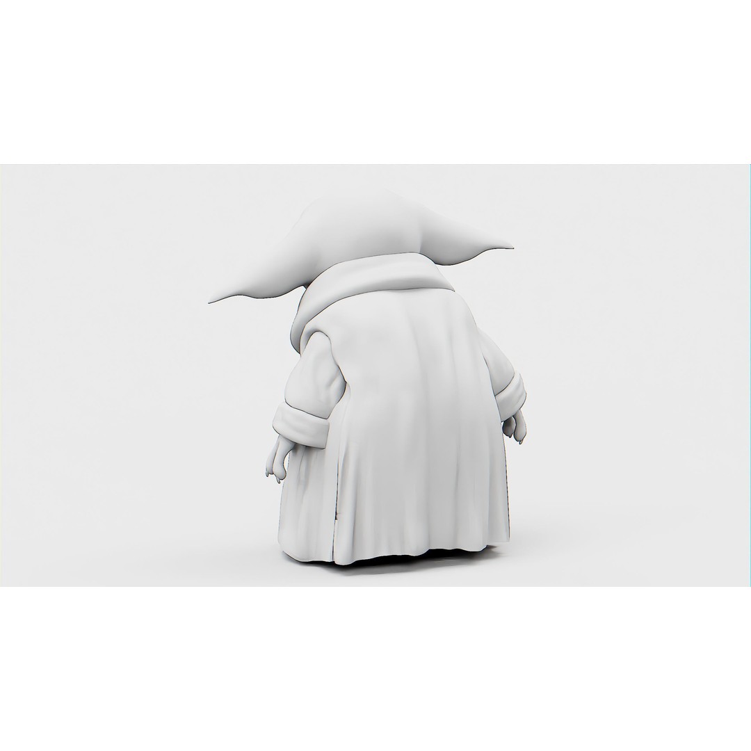 Baby Yoda 3D Model – Rigged Character for Unreal Engine, Unity, FBX - View 34