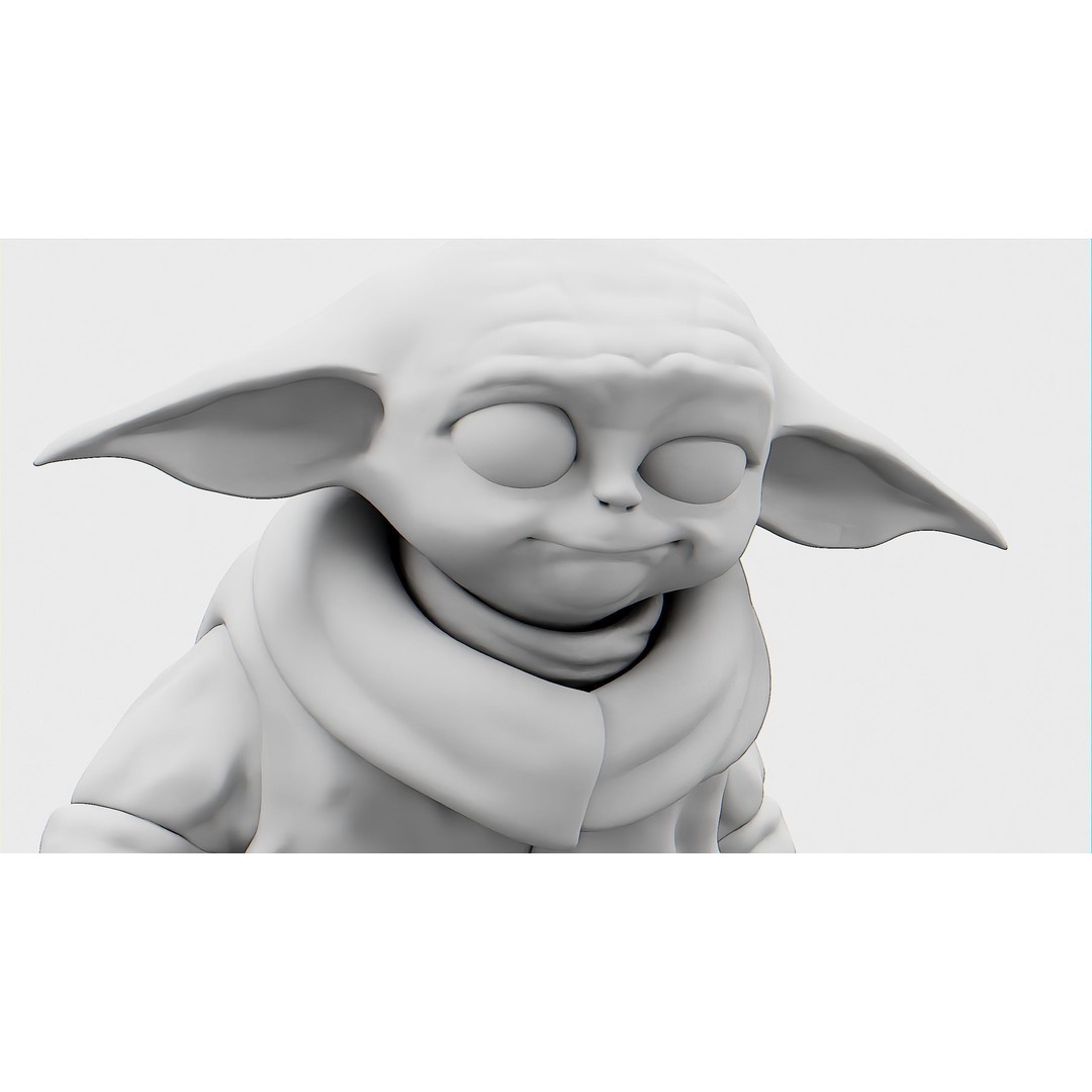 Baby Yoda 3D Model – Rigged Character for Unreal Engine, Unity, FBX - View 35