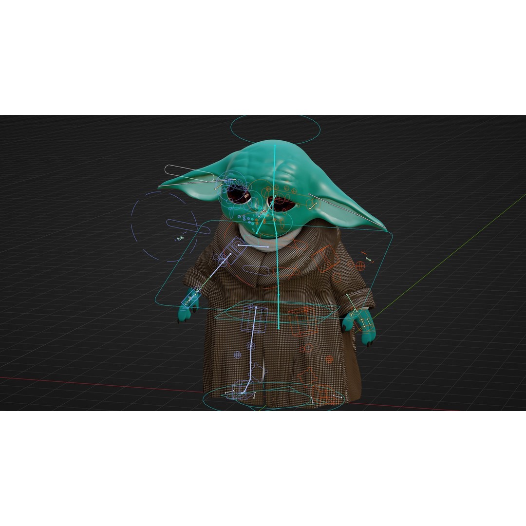 Baby Yoda 3D Model – Rigged Character for Unreal Engine, Unity, FBX - View 38