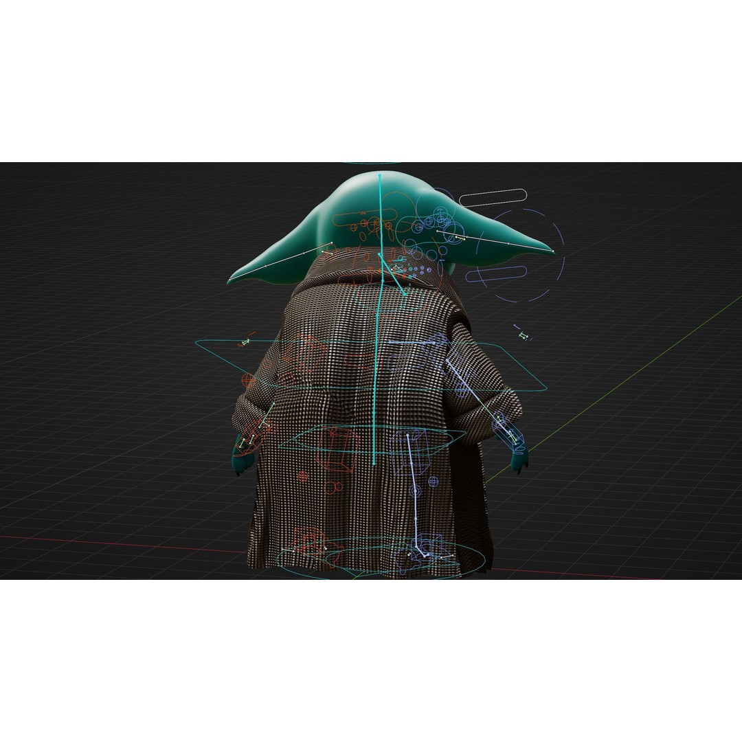 Baby Yoda 3D Model – Rigged Character for Unreal Engine, Unity, FBX - View 39