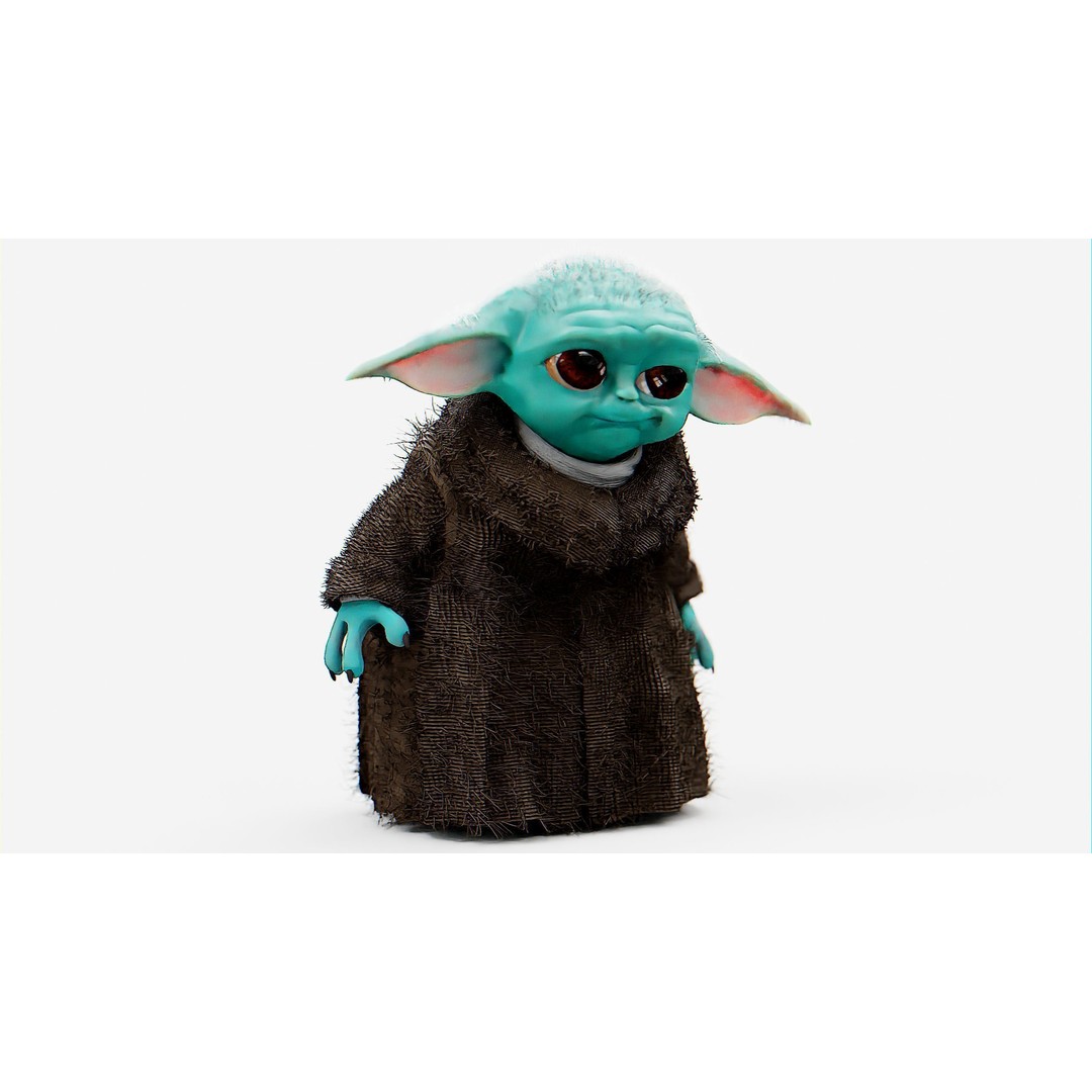 Baby Yoda 3D Model – Rigged Character for Unreal Engine, Unity, FBX - View 4