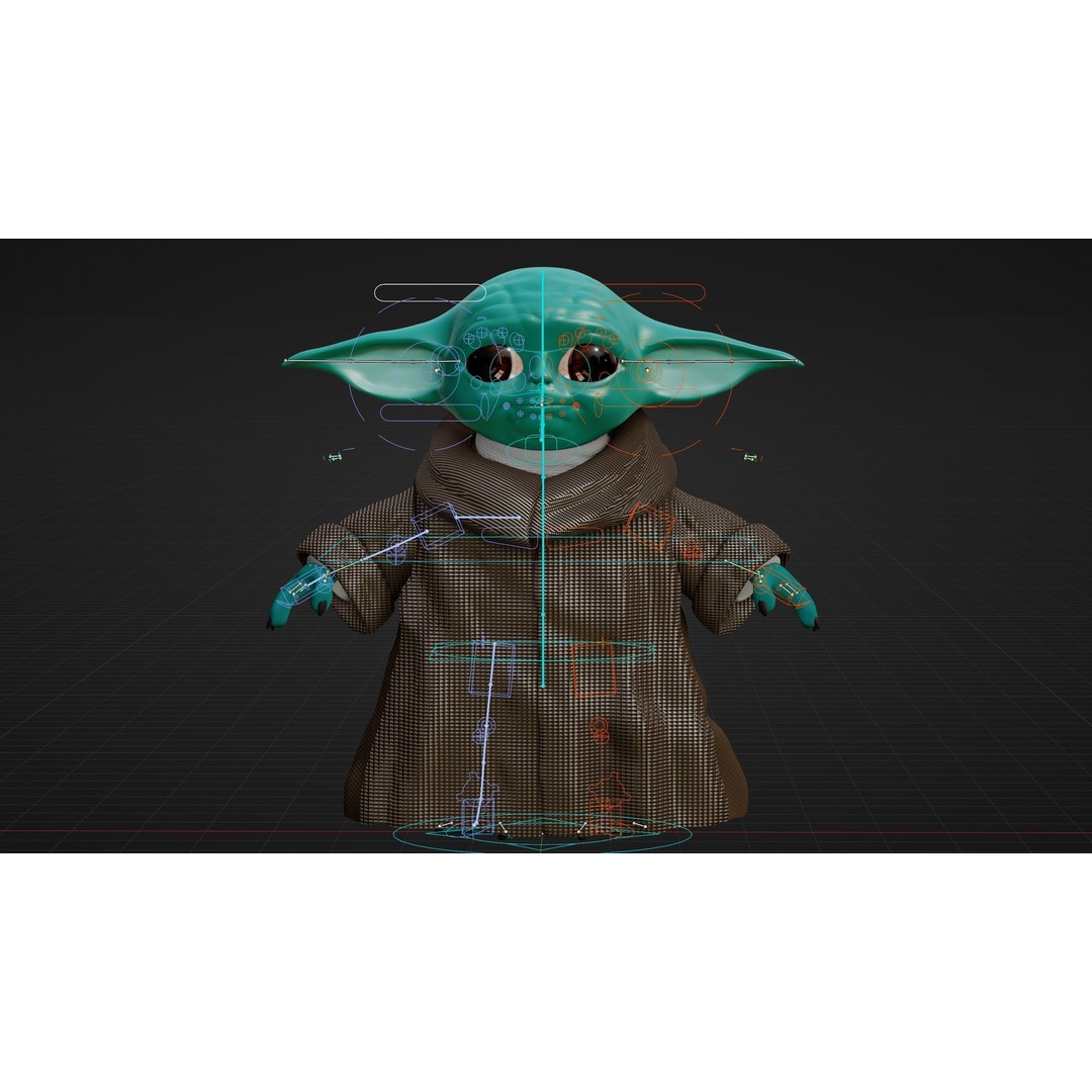 Baby Yoda 3D Model – Rigged Character for Unreal Engine, Unity, FBX - View 40