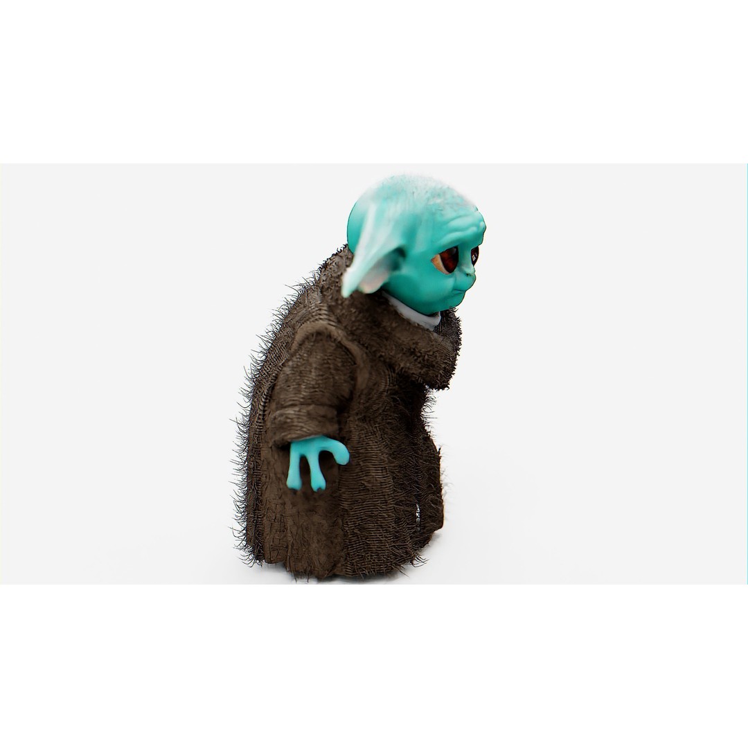 Baby Yoda 3D Model – Rigged Character for Unreal Engine, Unity, FBX - View 7